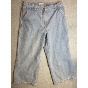 christopher & banks VTG Sz 14 Y2k Jean Capri Crop Light Wash Floral Summer 2005
